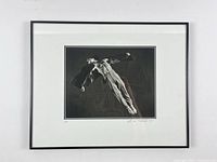 Framed photograph with white mat, full view