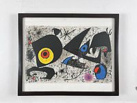 Full view of framed lithograph