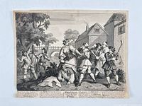 Full view of engraving showing image and lower margin text