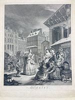 Full view of engraving showing entire sheet and image