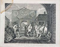 Full view of unframed engraving showing complete image and margins