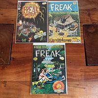 All three Freak Brothers comic books in protective sleeves
