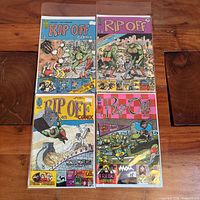 Front view of all four comic books issues 1-4