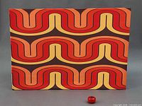 Front view of fabric wall art showing full pattern