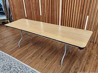 Table top view showing plywood surface and overall length