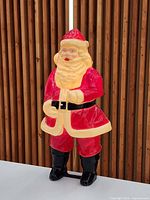 Front view of lit 17" hard plastic Santa figure