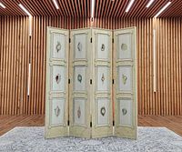 Full view front of 4-panel divider showing shell illustrations