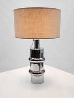 Full view of lamp with shade unwrapped