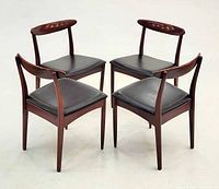 Four Greaves & Thomas chairs arranged in square to show overall design