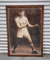 Full view of framed poster prop