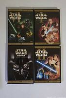 Front covers of four Star Wars DVD cases
