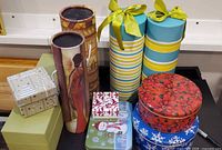 Group shot showing all ten containers in lot