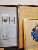 Front view of IKEA Ribba frame and partial cork-backed frame