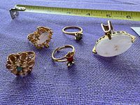 All five items beside measuring tape for scale