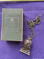 Pendant necklace and box overview