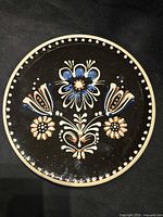 Top view showing full floral design and rim detail