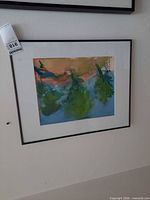 Full view of framed painting on wall