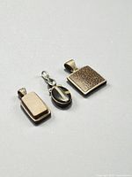 Overview of all three sterling silver stone pendants