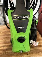 Front view showing Portland branding, 1750 PSI rating and on-off dial