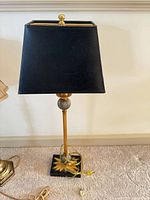 Black and gold lamp full view