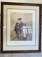 Front view of framed print showing artwork, mat, and frame