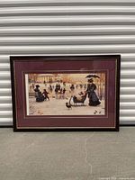 Front view showing framed print, mat, and subject matter