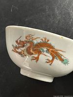 Side view showing dragon decoration