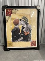 Front view of framed poster print showing image and frame