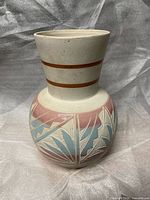 Front view showing full vase and geometric design