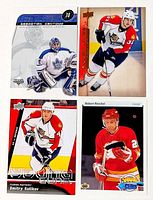 Front view of all four rookie cards