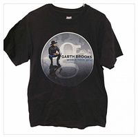 Front of black Garth Brooks World Tour 2014 Hanes Beefy-T T-shirt