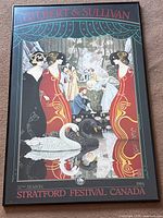 Front view of framed Stratford Festival poster