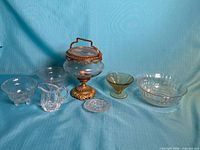 Group shot of all six glass items