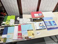 All packs on table showing brands, colors and sealed condition