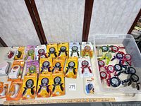 Overview of packaged and loose Fiskars punches on table