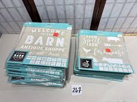 Stack of sealed Hampton Art stencil packs two design types visible