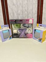 All three retail packages front view