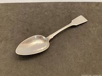 Full view of sterling silver serving spoon