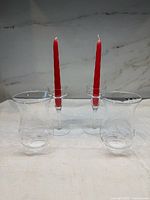 entire set showing 2 holders, 2 shades, 2 candles