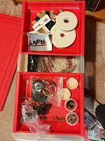 overview of both open drawers showing contents