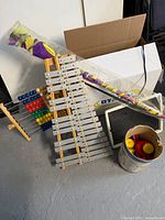 Group shot of all five toy items