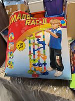 Front of Marble Race II box showing product and piece count