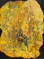 Front view of abstract acrylic impasto painting