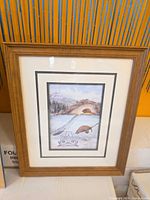 Framed Sue Coleman Beaver print front view