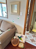 All four items together beside sofa