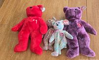 Group shot of four Ty Beanie Baby bears