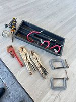 Overview of all tools laid out on surface