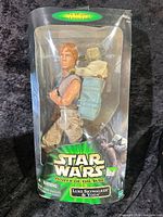Front view of sealed Star Wars Power of the Jedi Luke Skywalker & Yoda 12" figure set packaging