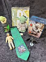 Group shot of all seven Star Wars items