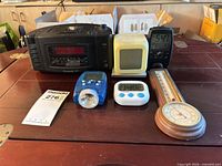 Group shot of all seven items on table